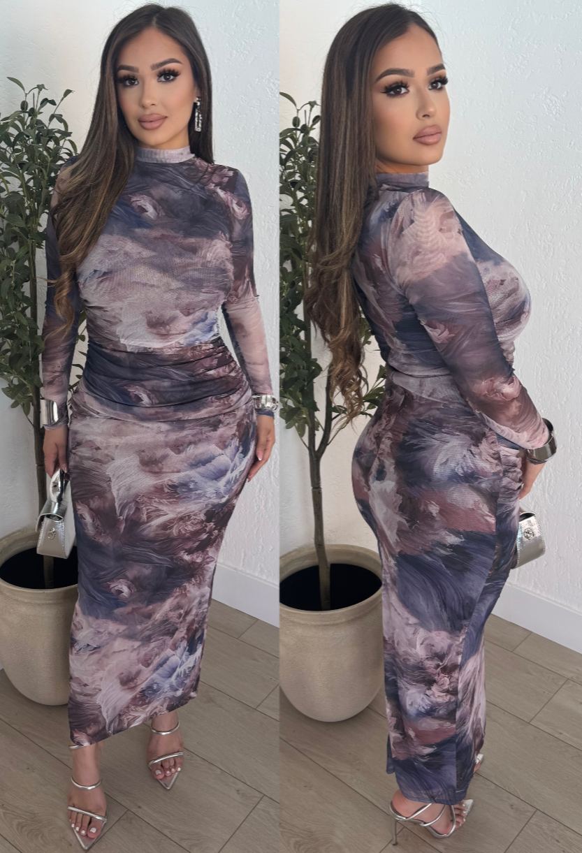 Lola Dress Midi (Purple)