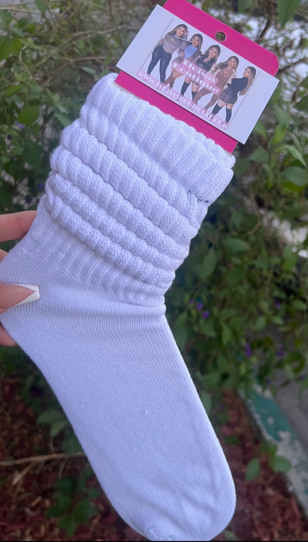 SCRUNCHED SOCKS (WHITE)