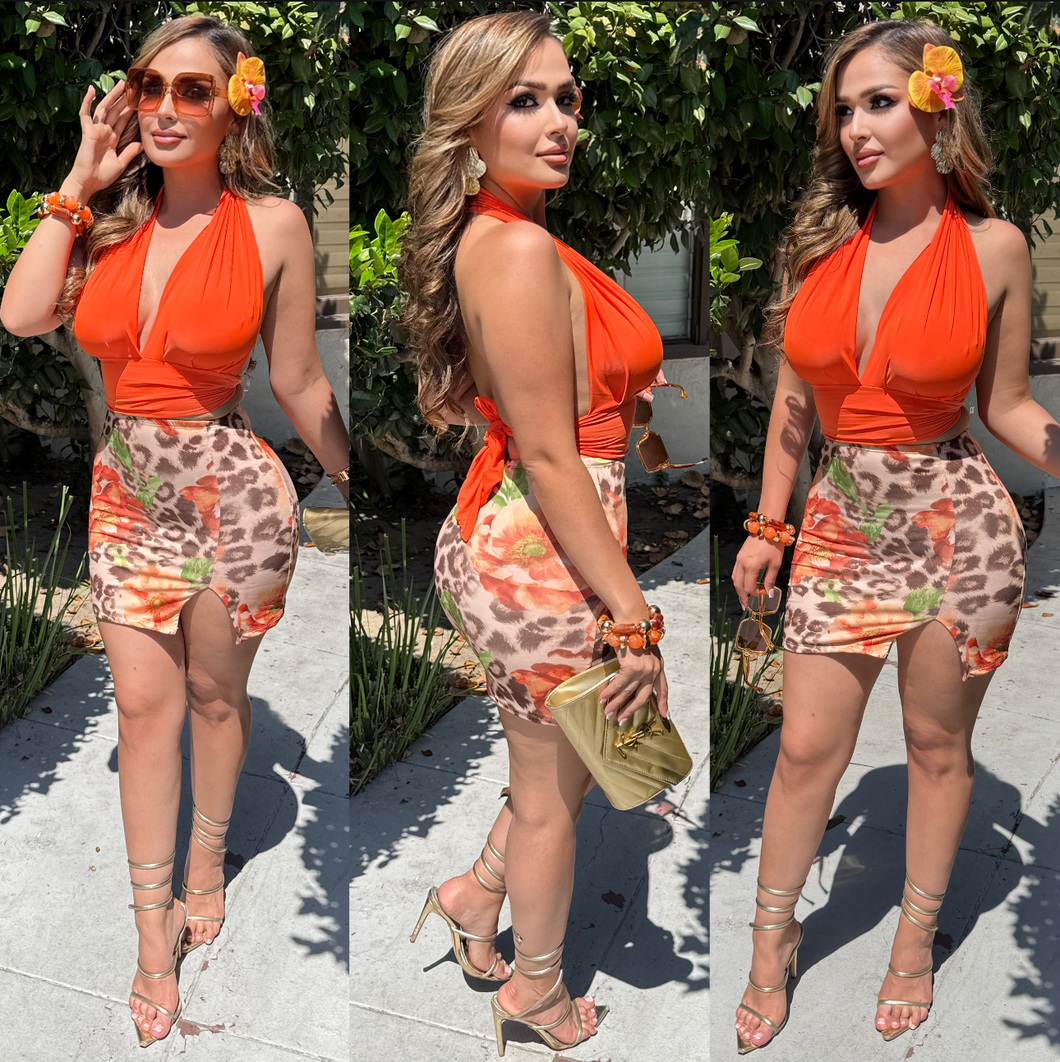 Summer Halter Top (Orange)