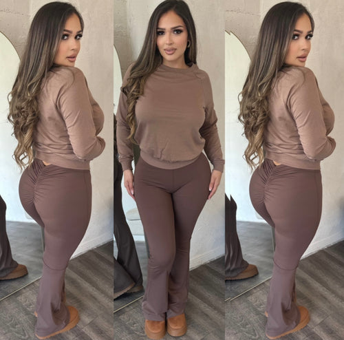Look Back Leggings (Brown)