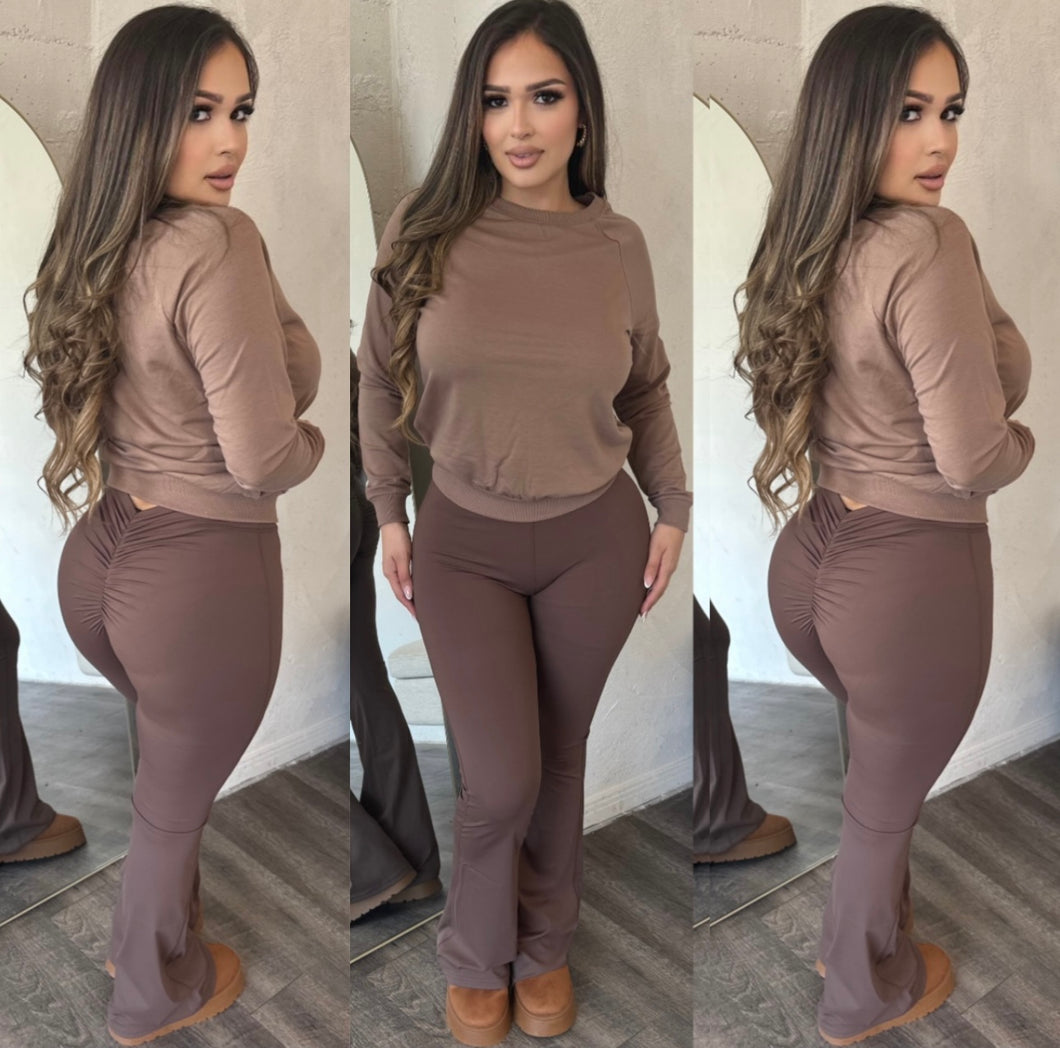 Look Back Leggings (Brown)