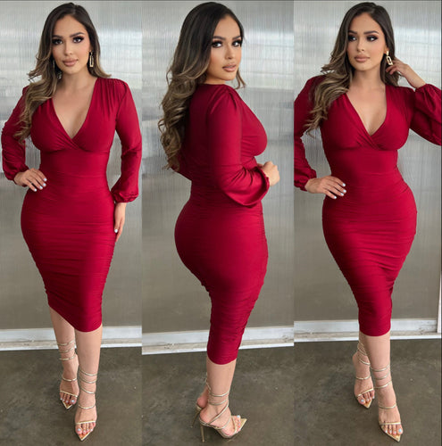 MISHELLE MIDI DRESS (RUBY)
