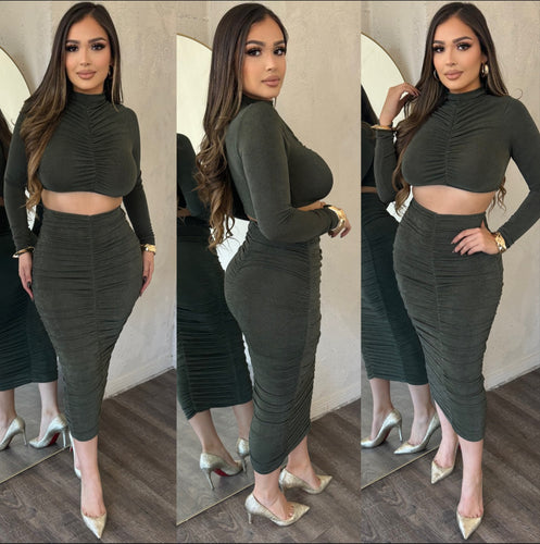 DELMY SET (OLIVE)