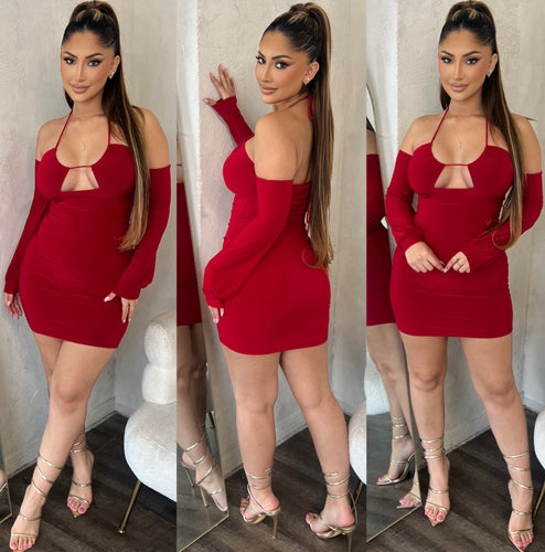 NEVER FORGET ME DRESS (RED)