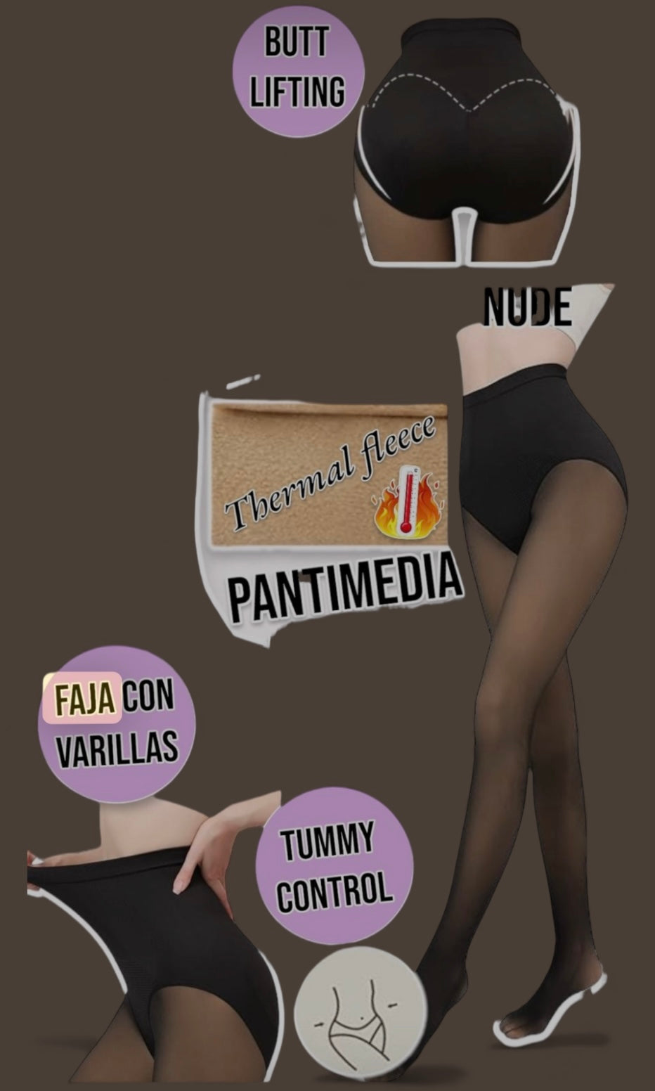 Tummy Control Leggings (Nude)