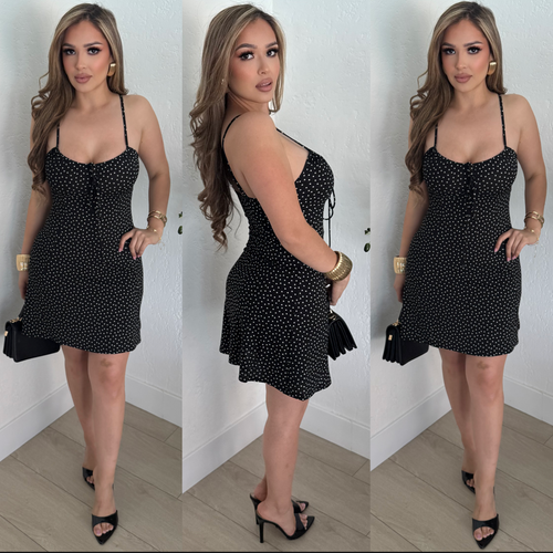 Polka Dot Dress(Black)