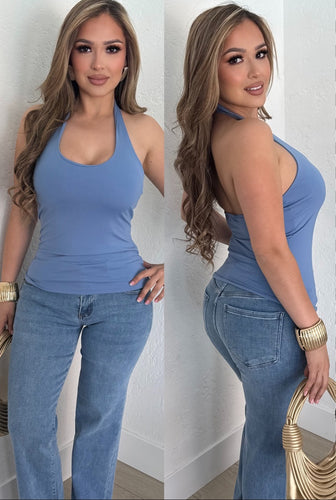 Mayte Halter Top (Blue)