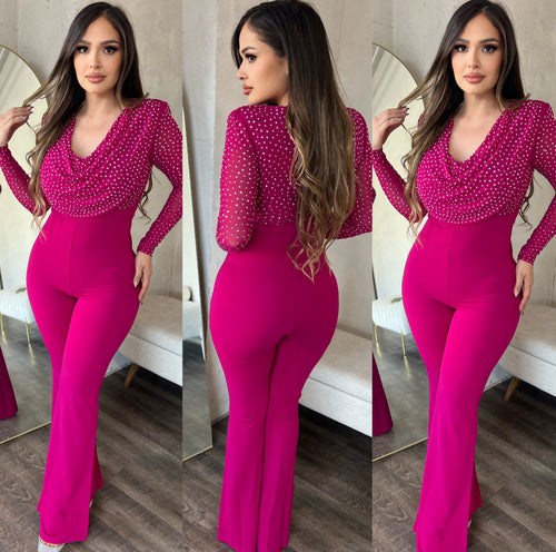 BIRTHDAY JUMPSUIT (FUSHIA)