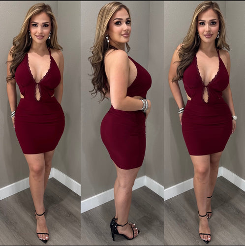 Gali Date night Dress (Burgundy)