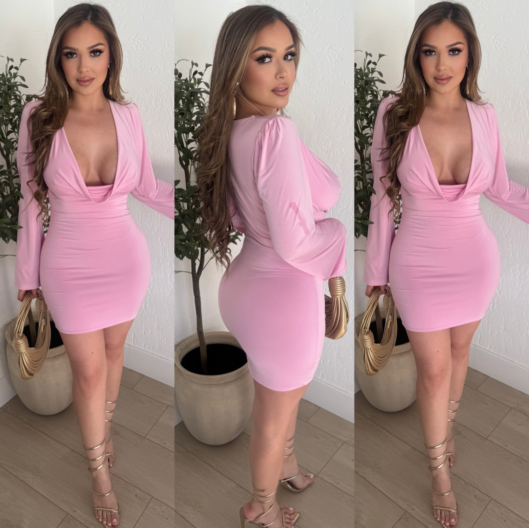 Brisy Mini Dress (Pink)