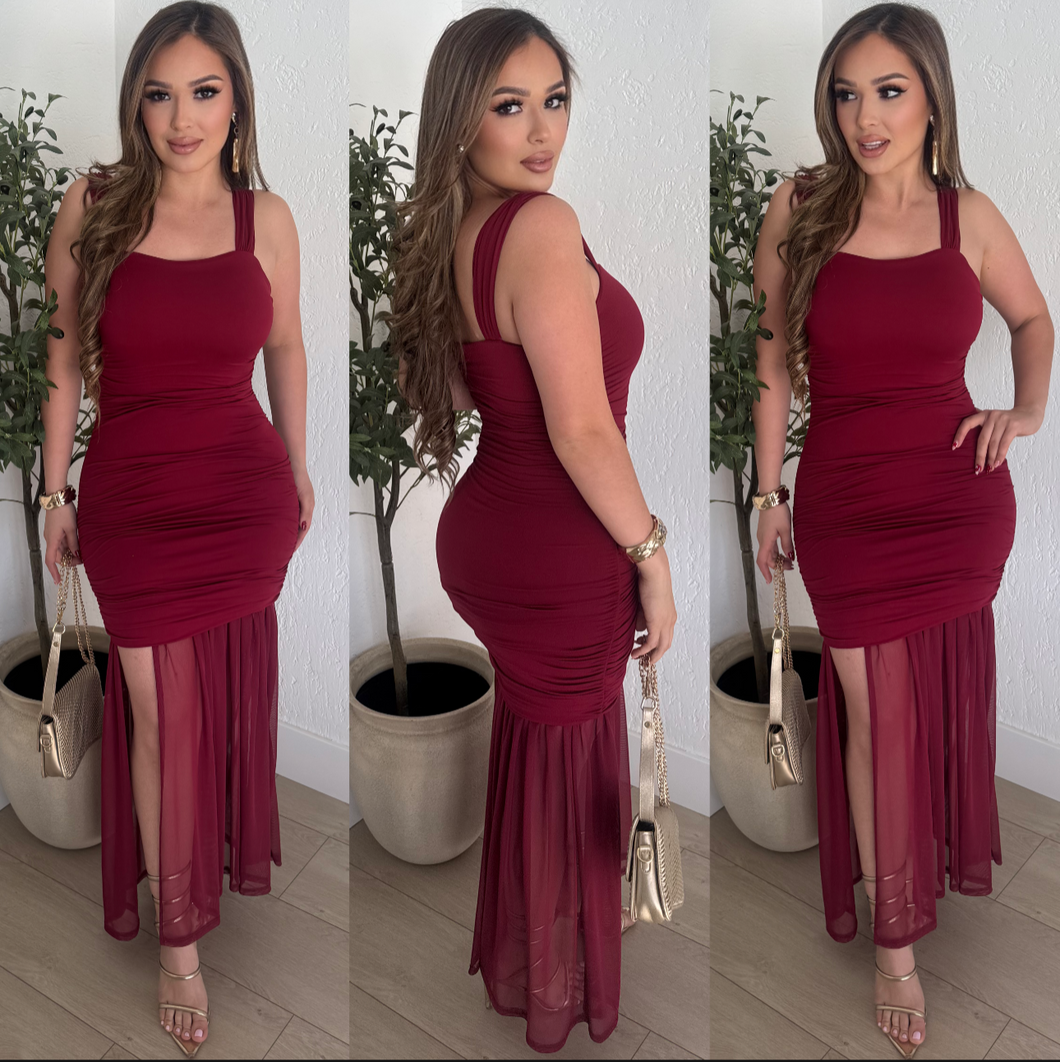Lucia Dress (Wine)