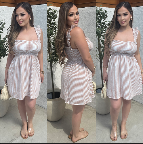 Catalina Dress (ivory /Beige)