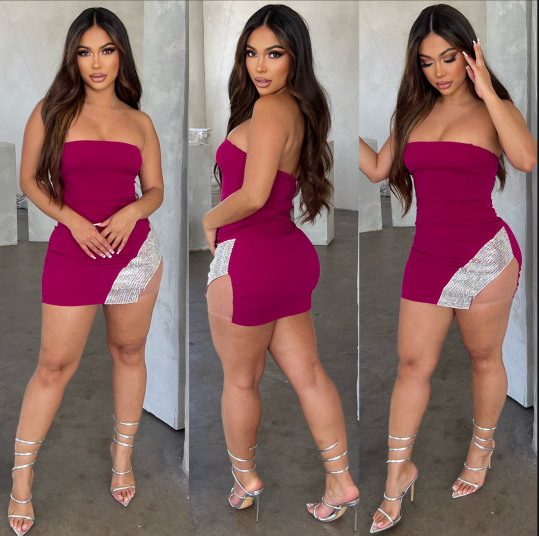 GLAMOUR MINI DRESS (MAGENTA)