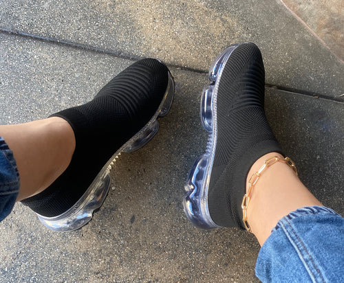 Slip on Shoes (Black/Clear)